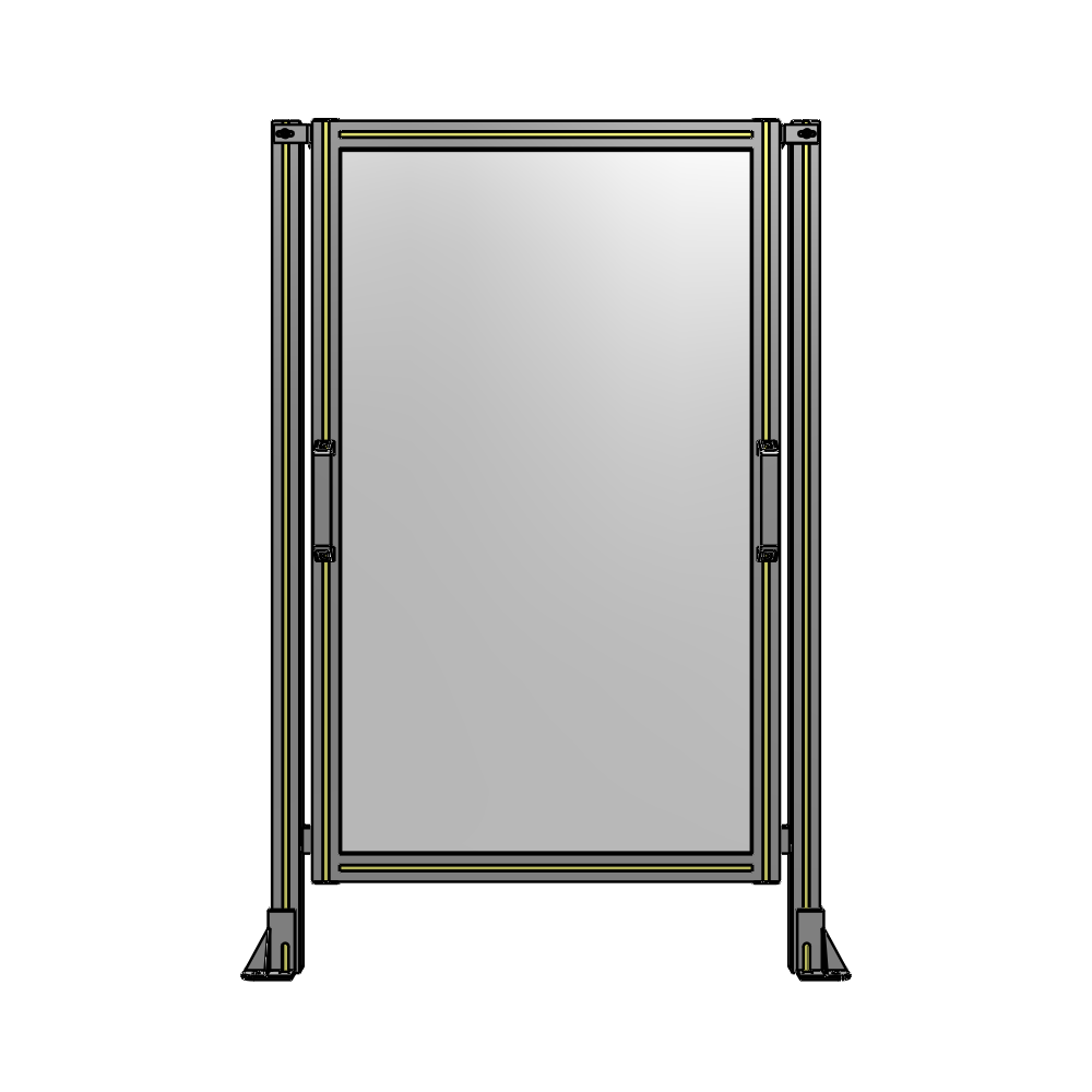 SINGLE REMOVABLE PANEL WITH LEGS 1400MM X 900MM 1/4" POLYCARBONATE, FULLY ASSEMBLED