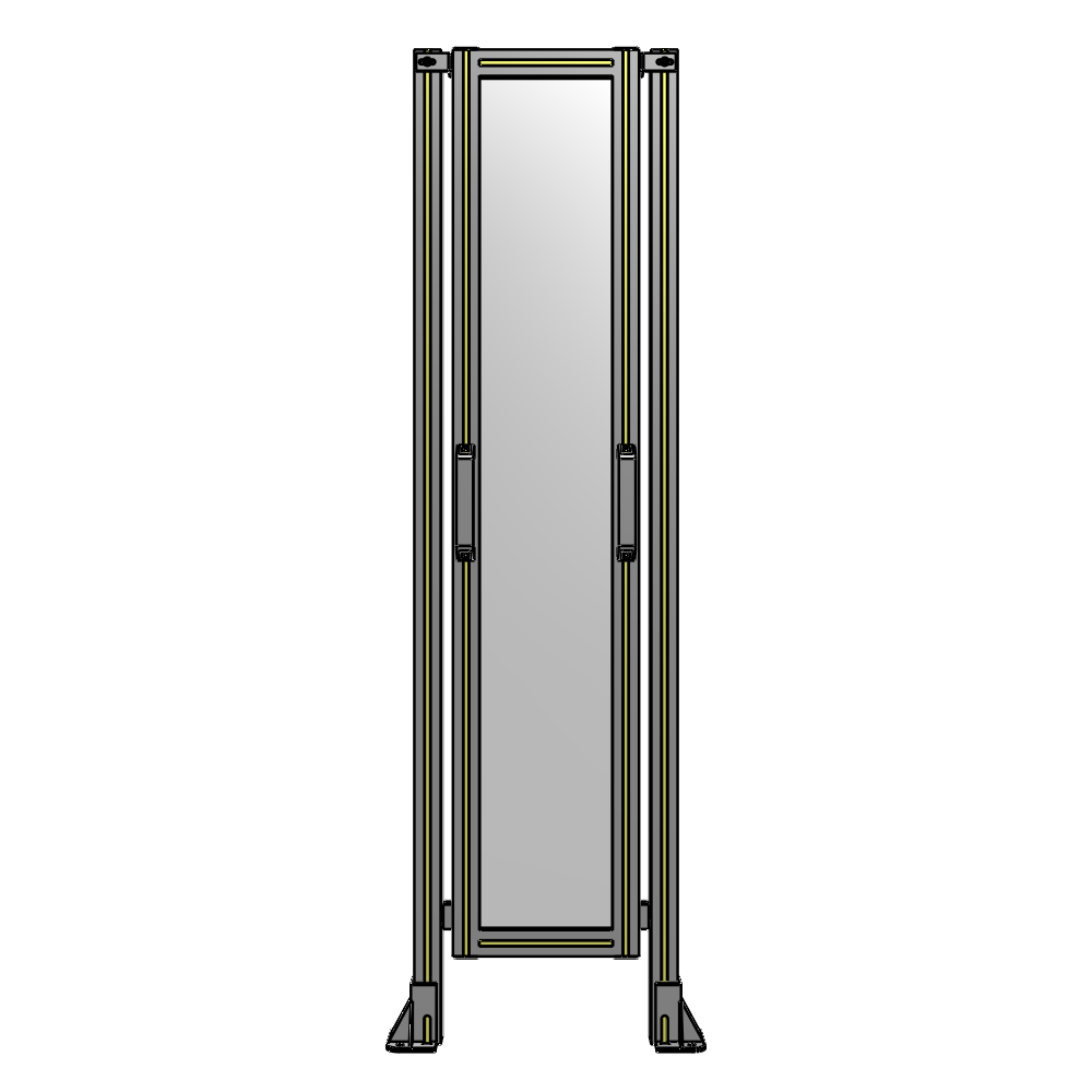 SINGLE REMOVABLE PANEL WITH LEGS 1700MM X 450MM 1/4" POLYCARBONATE, FULLY ASSEMBLED