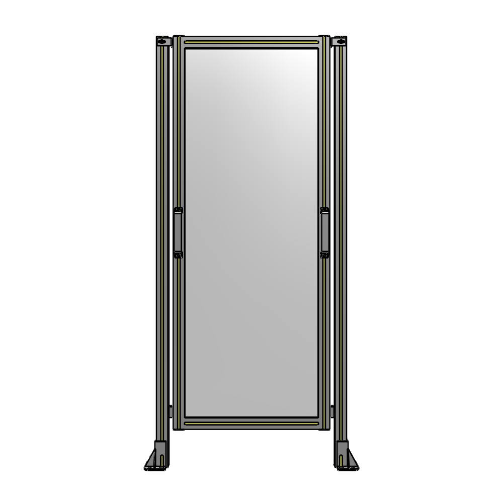 SINGLE REMOVABLE PANEL WITH LEGS 1700MM X 750MM 1/4" POLYCARBONATE, FULLY ASSEMBLED