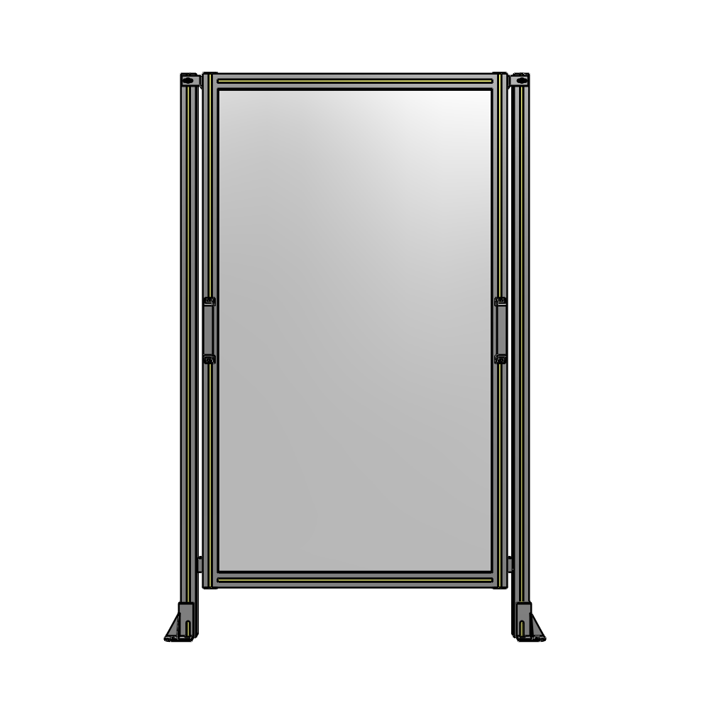 SINGLE REMOVABLE PANEL WITH LEGS 1700MM X 1050MM 1/4" POLYCARBONATE, FULLY ASSEMBLED