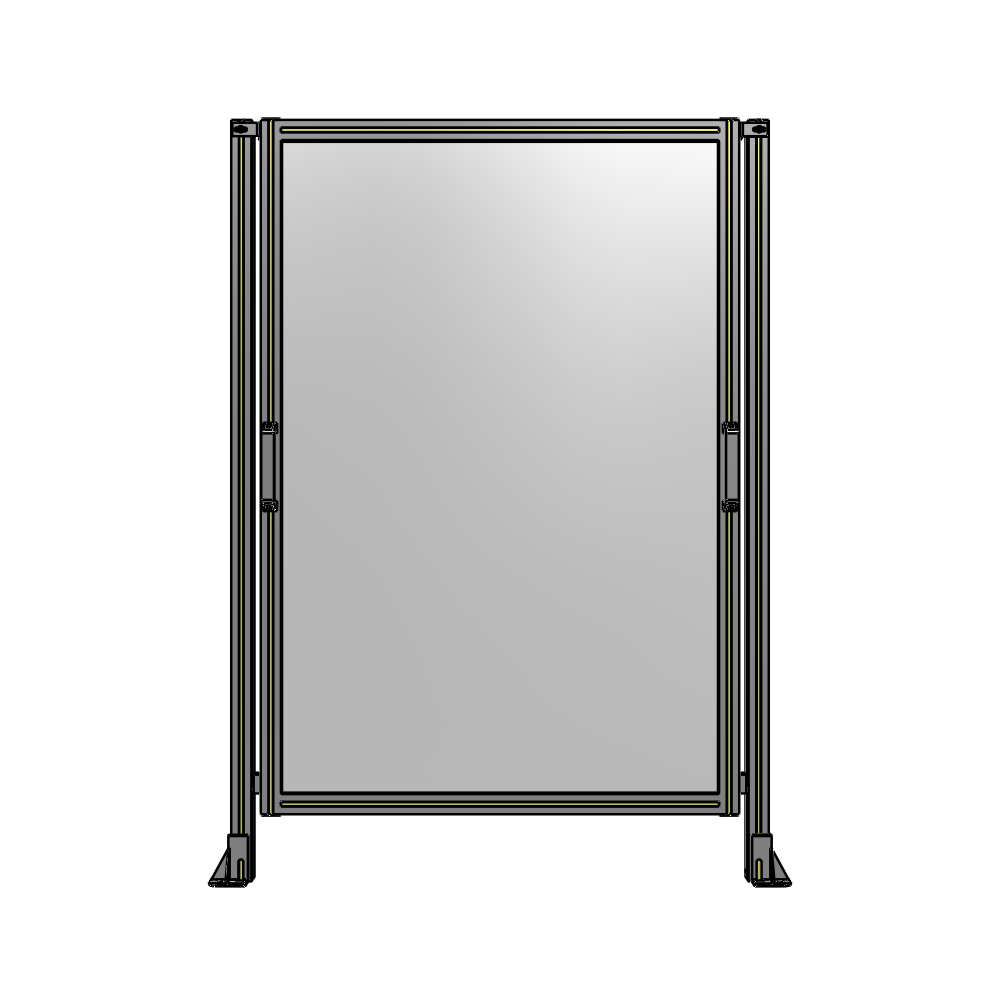 SINGLE REMOVABLE PANEL WITH LEGS 1700MM X 1200MM 1/4" POLYCARBONATE, FULLY ASSEMBLED