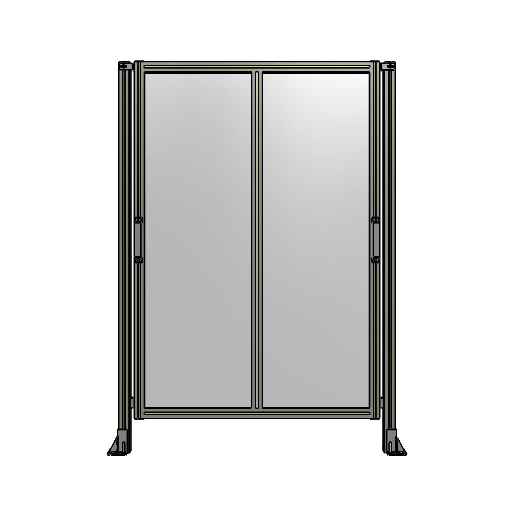 DOUBLE REMOVABLE PANEL WITH LEGS  1700MM X 1200MM 1/4" POLYCARBONATE, FULLY ASSEMBLED