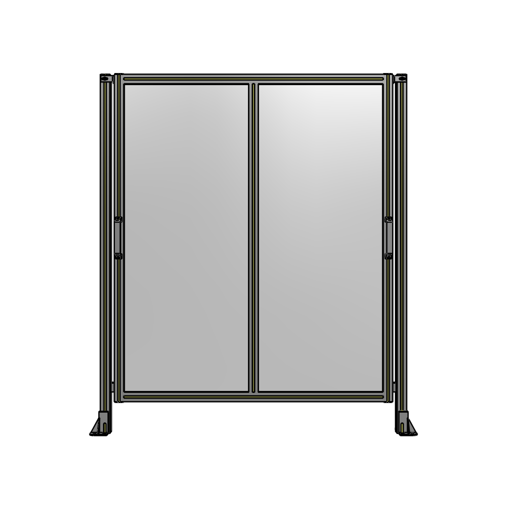 DOUBLE REMOVABLE PANEL WITH LEGS 1700MM X 1450MM 1/4" POLYCARBONATE, AS A KIT