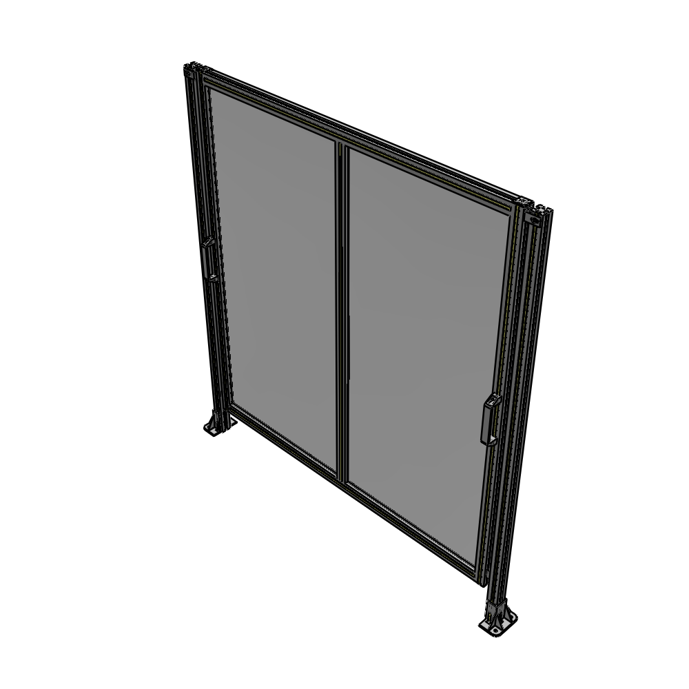 E4-1700-1600-0150-GYPTA DOUBLE REMOVABLE PANEL WITH LEGS  1700MM X 1600MM 1/4" POLYCARBONATE, FULLY ASSEMBLED
