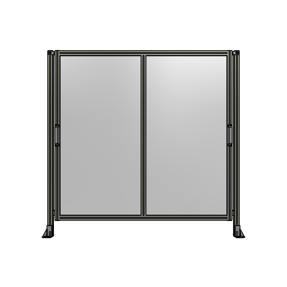 DOUBLE REMOVABLE PANEL WITH LEGS 1700MM X 1750MM 1/4" POLYCARBONATE, AS A KIT