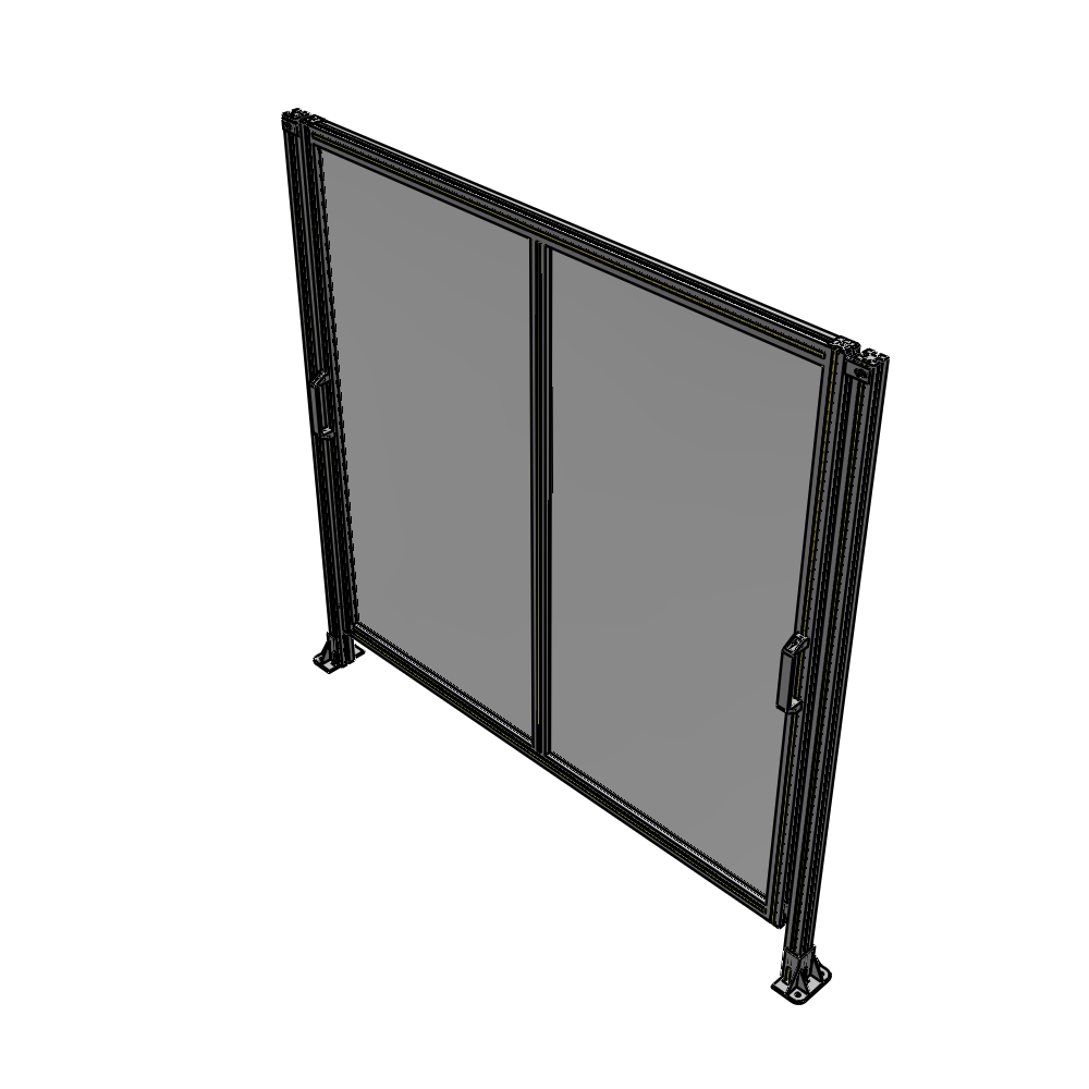 E4-1700-1750-0150-GYPTK DOUBLE REMOVABLE PANEL WITH LEGS 1700MM X 1750MM 1/4" POLYCARBONATE, AS A KIT