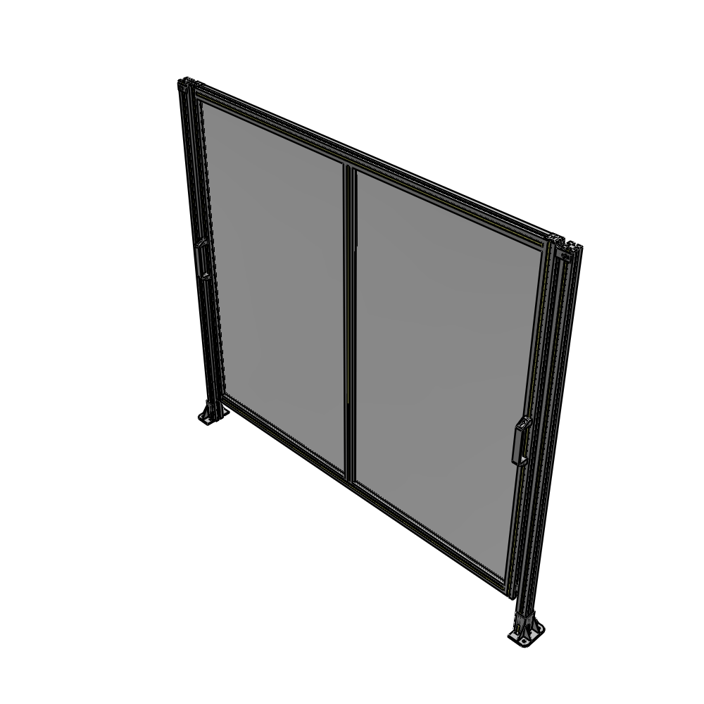 E4-1700-1900-0150-GYPTA DOUBLE REMOVABLE PANEL WITH LEGS  1700MM X 1900MM 1/4" POLYCARBONATE, FULLY ASSEMBLED