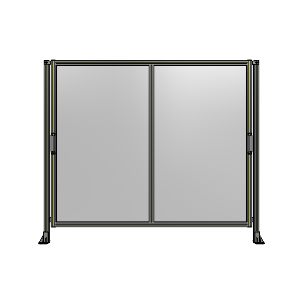 DOUBLE REMOVABLE PANEL WITH LEGS  1700MM X 2000MM 1/4" POLYCARBONATE, FULLY ASSEMBLED