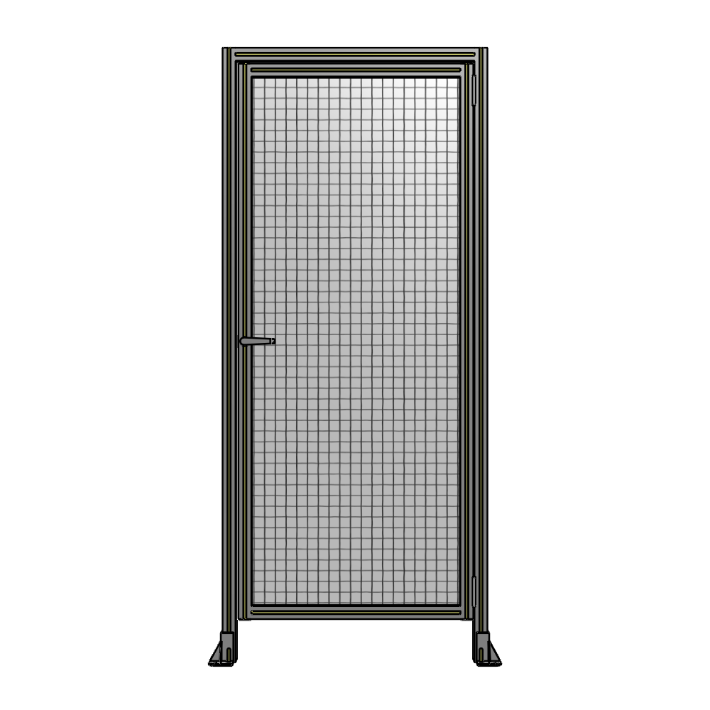 DOOR WITH HEADER, HANDLE WITH INTERNAL EGRESS ON LEFT 2135MM X 920MM 1" MESH, AS A KIT