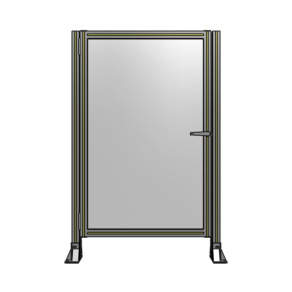 DOOR-ROBUST FRAME, HANDLE/INTERNAL EGRESS ON RIGHT 1400MM X 900MM 1/4" POLYCARBONATE, AS A KIT
