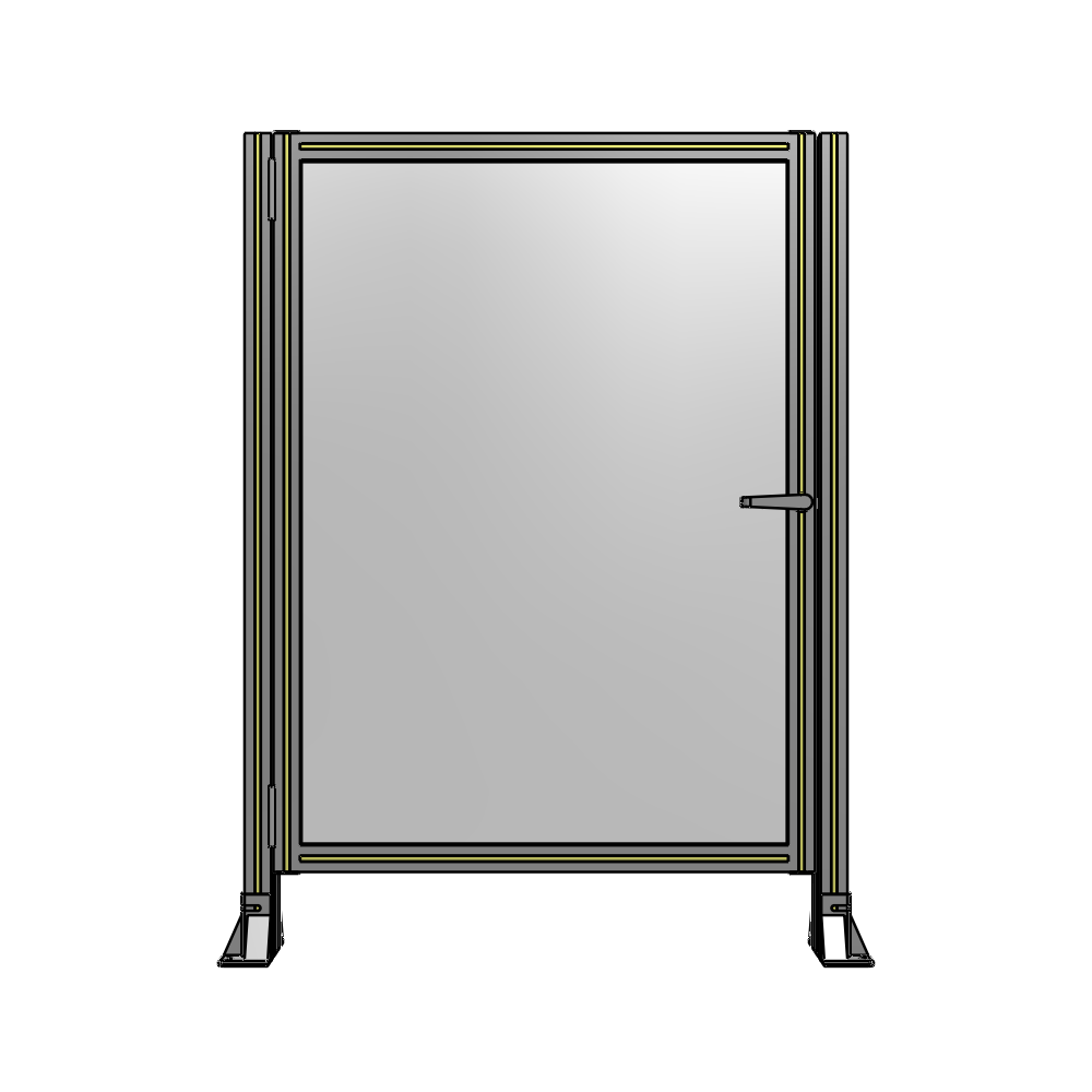 DOOR-ROBUST FRAME, HANDLE/INTERNAL EGRESS ON RIGHT 1400MM X 1020MM 1/4" POLYCARBONATE, AS A KIT
