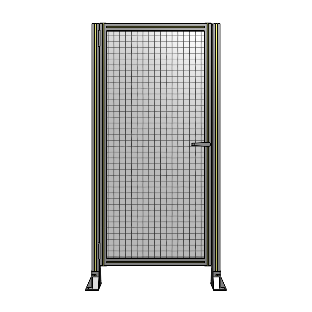 DOOR-ROBUST FRAME, HANDLE/INTERNAL EGRESS ON RIGHT 1700MM X 820MM 1" MESH, FULLY ASSEMBLED