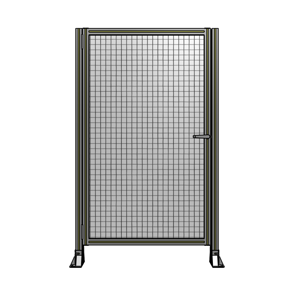 DOOR-ROBUST FRAME, HANDLE/INTERNAL EGRESS ON RIGHT 1700MM X 1020MM 1" MESH, FULLY ASSEMBLED