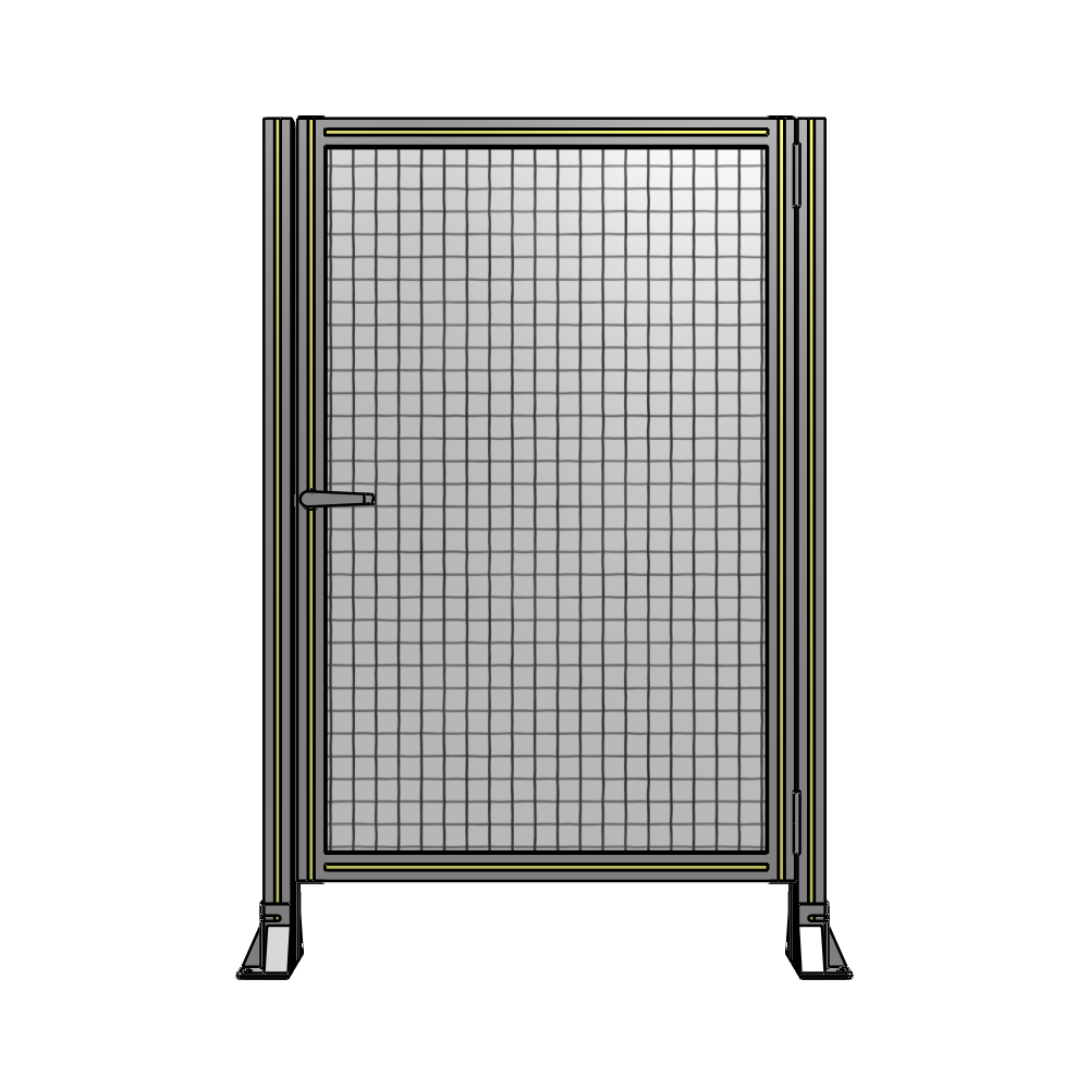 DOOR-ROBUST FRAME, HANDLE/INTERNAL EGRESS ON LEFT 1400MM X 920MM 1" MESH, FULLY ASSEMBLED