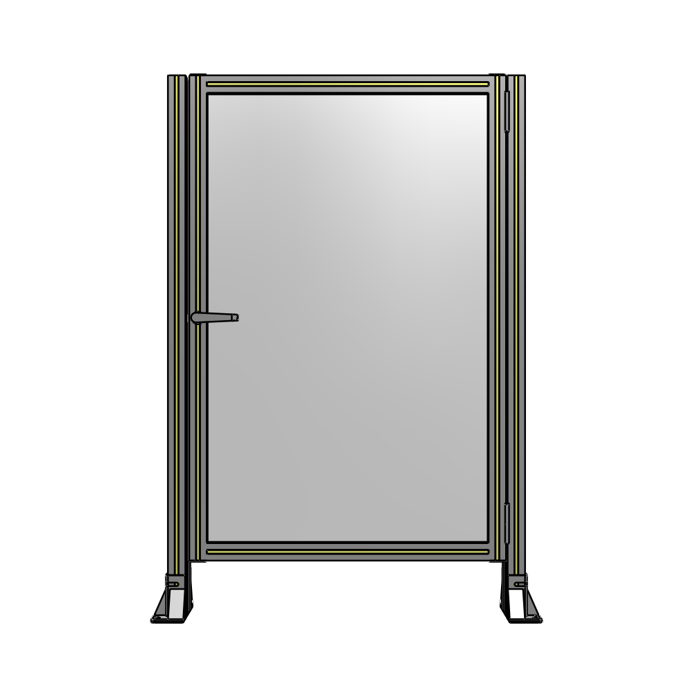 DOOR-ROBUST FRAME, HANDLE/INTERNAL EGRESS ON LEFT 1400MM X 920MM 1/4" POLYCARBONATE, AS A KIT