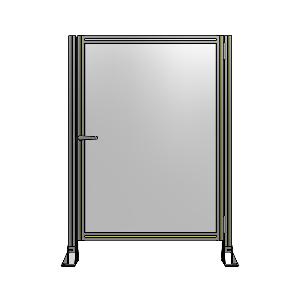 DOOR-ROBUST FRAME, HANDLE/INTERNAL EGRESS ON LEFT 1400MM X 1000MM 1/4" POLYCARBONATE, ASSEMBLED