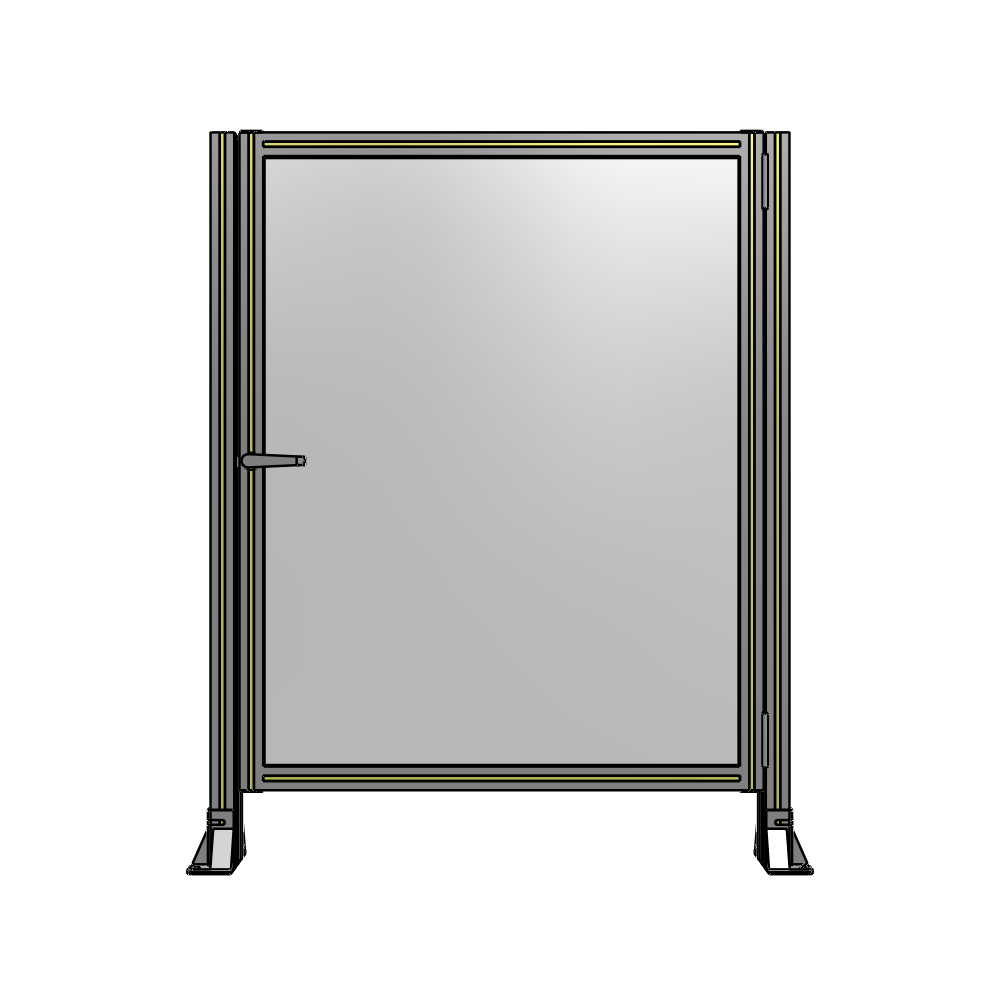 DOOR-ROBUST FRAME, HANDLE/INTERNAL EGRESS ON LEFT 1400MM X 1100MM 1/4" POLYCARBONATE, AS A KIT
