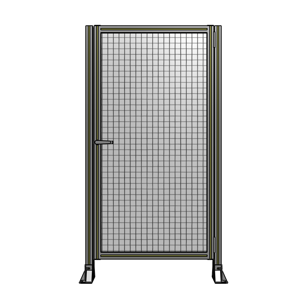 DOOR-ROBUST FRAME, HANDLE/INTERNAL EGRESS ON LEFT 1700MM X 900MM 1" MESH, FULLY ASSEMBLED