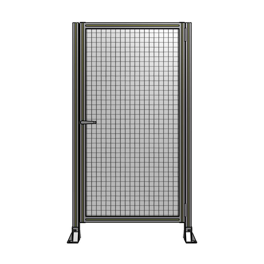 DOOR-ROBUST FRAME, HANDLE/INTERNAL EGRESS ON LEFT 1700MM X 920MM 1" MESH, FULLY ASSEMBLED