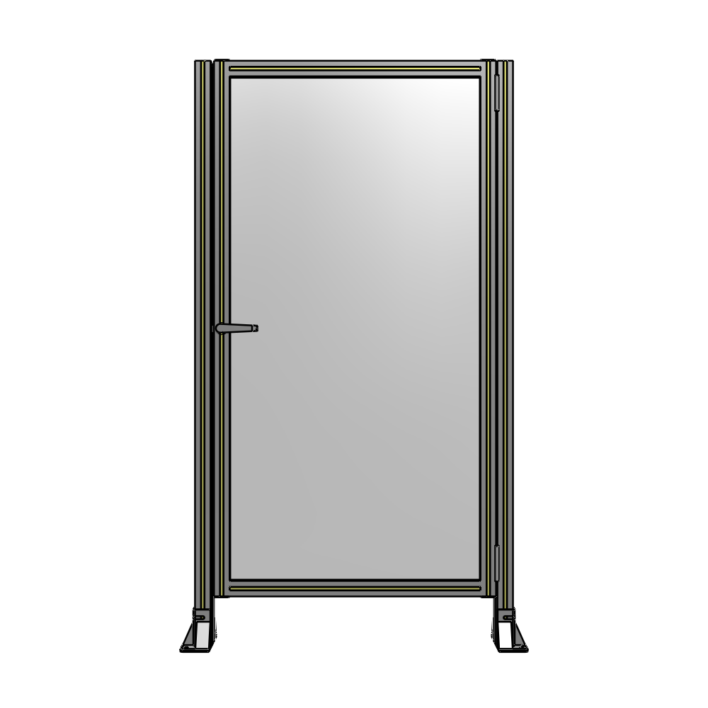 DOOR-ROBUST FRAME, HANDLE/INTERNAL EGRESS ON LEFT 1700MM X 920MM 1/4" POLYCARBONATE, AS A KIT