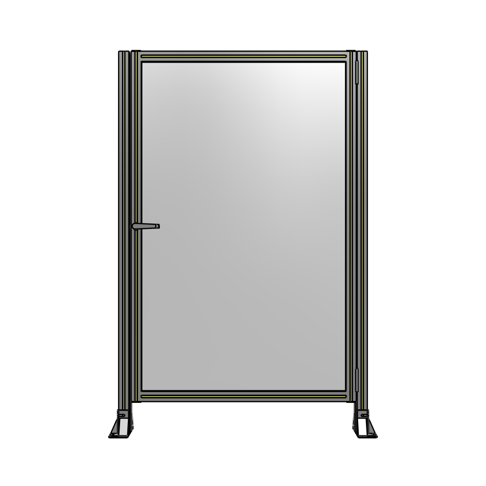 DOOR-ROBUST FRAME, HANDLE/INTERNAL EGRESS ON LEFT 1700MM X 1100MM 1/4" POLYCARBONATE, ASSEMBLED