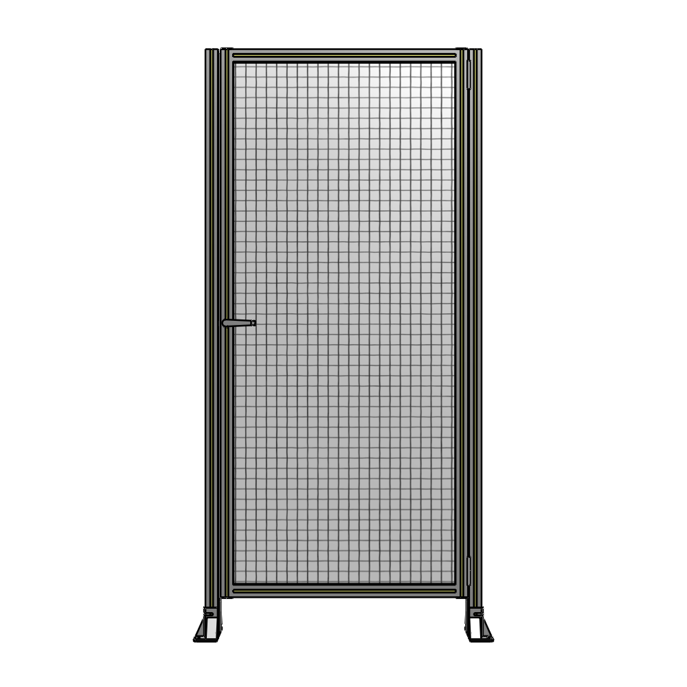 DOOR-ROBUST FRAME, HANDLE/INTERNAL EGRESS ON LEFT 2135MM X 1000MM 1" MESH, FULLY ASSEMBLED