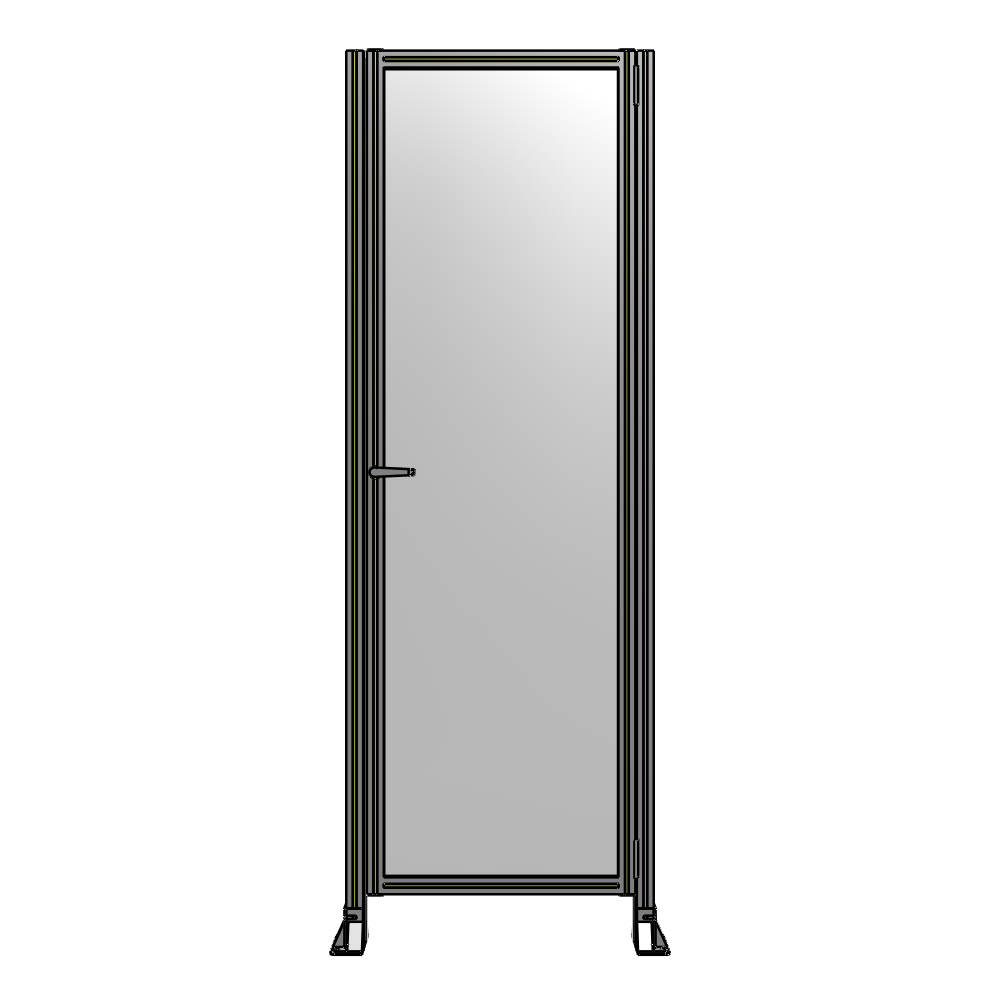 DOOR-ROBUST FRAME, HANDLE/INTERNAL EGRESS ON LEFT 2135MM X 820MM 1/4" POLYCARBONATE, AS A KIT