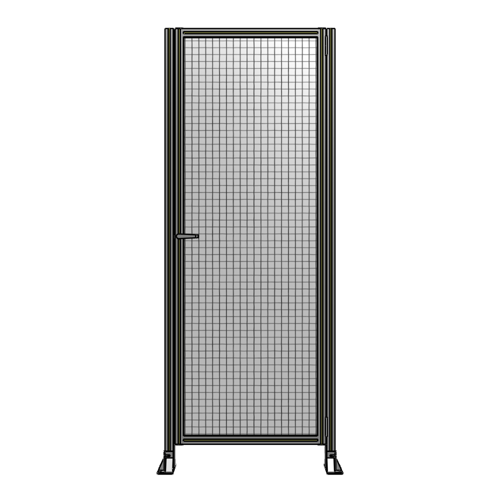 DOOR-ROBUST FRAME, HANDLE/INTERNAL EGRESS ON LEFT 2135MM X 920MM 1" MESH, FULLY ASSEMBLED