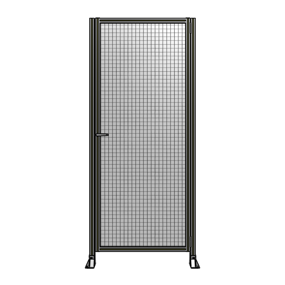 DOOR-ROBUST FRAME, HANDLE/INTERNAL EGRESS ON LEFT 2135MM X 1020MM 1" MESH, FULLY ASSEMBLED