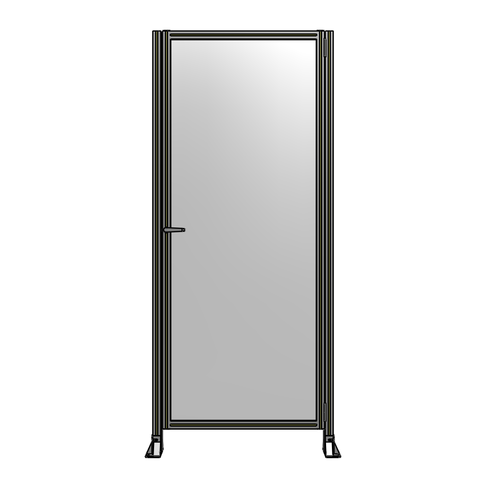 DOOR-ROBUST FRAME, HANDLE/INTERNAL EGRESS ON LEFT 2135MM X 1020MM 1/4" POLYCARBONATE, AS A KIT