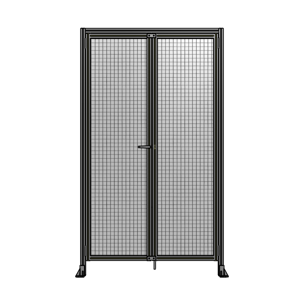 SINGLE PANEL, DOUBLE DOOR WITH HEADER-HANDLE ON LEFT 2400MM X 1400MM  1" MESH, AS A KIT