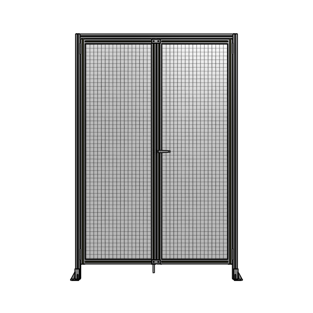 SINGLE PANEL, DOUBLE DOOR WITH HEADER-HANDLE ON RIGHT 2400MM X 1600MM  1" MESH, AS A KIT