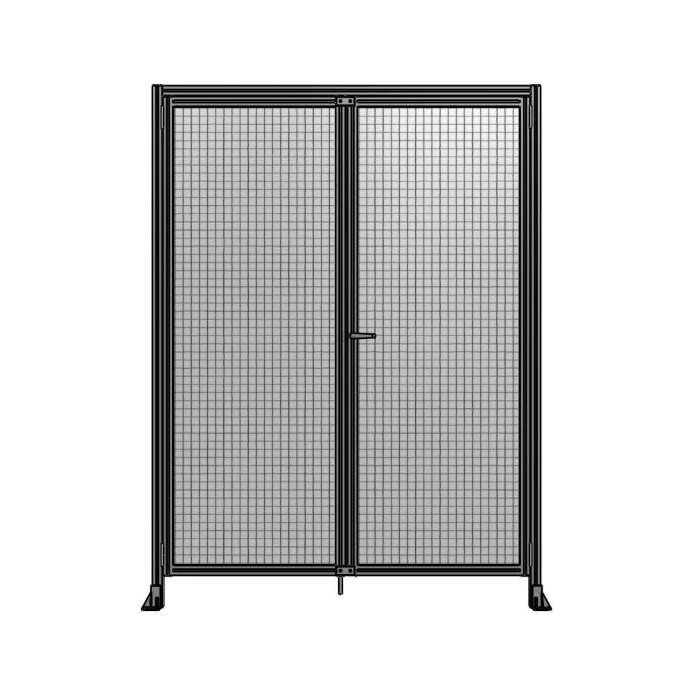 SINGLE PANEL, DOUBLE DOOR WITH HEADER-HANDLE ON RIGHT 2400MM X 1800MM  1" MESH, AS A KIT