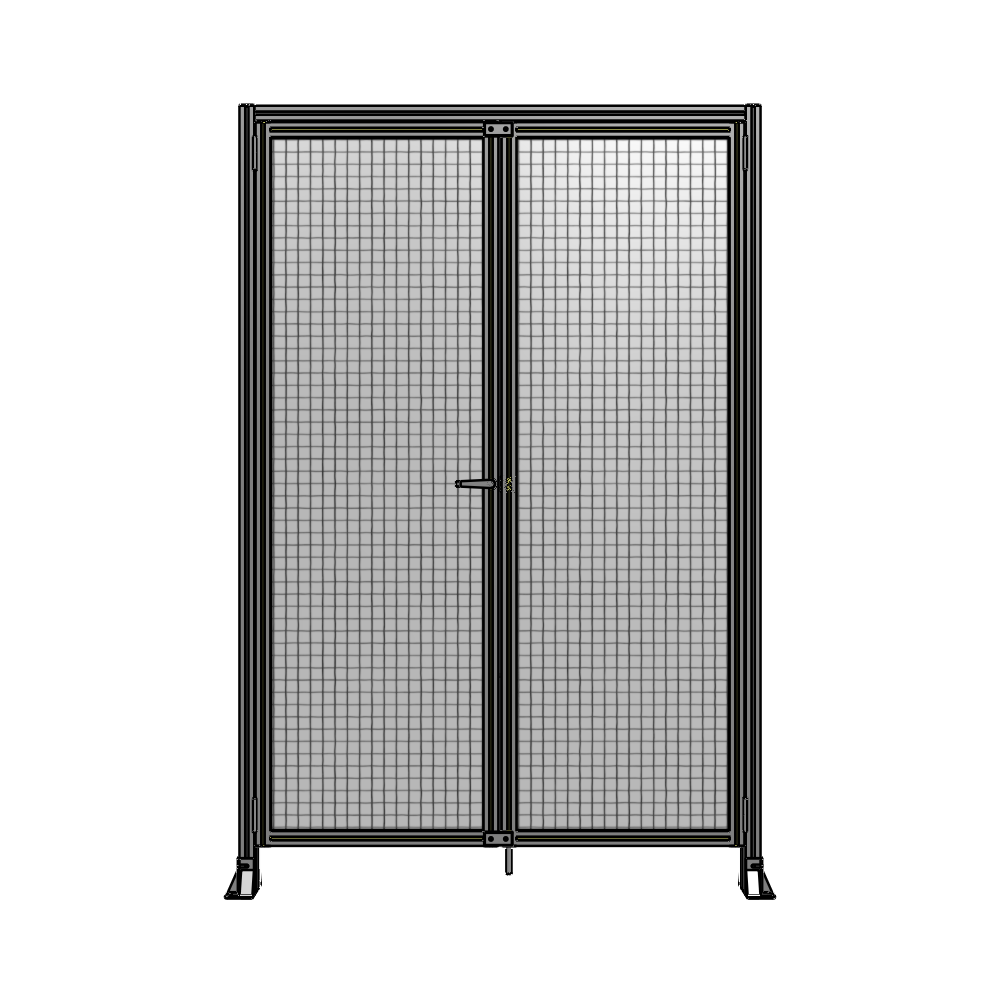 SINGLE PANEL, DOUBLE DOOR-FRAME W/ HEADER-HANDLE ON LEFT 2400MM X 1600MM  1" MESH, AS A KIT