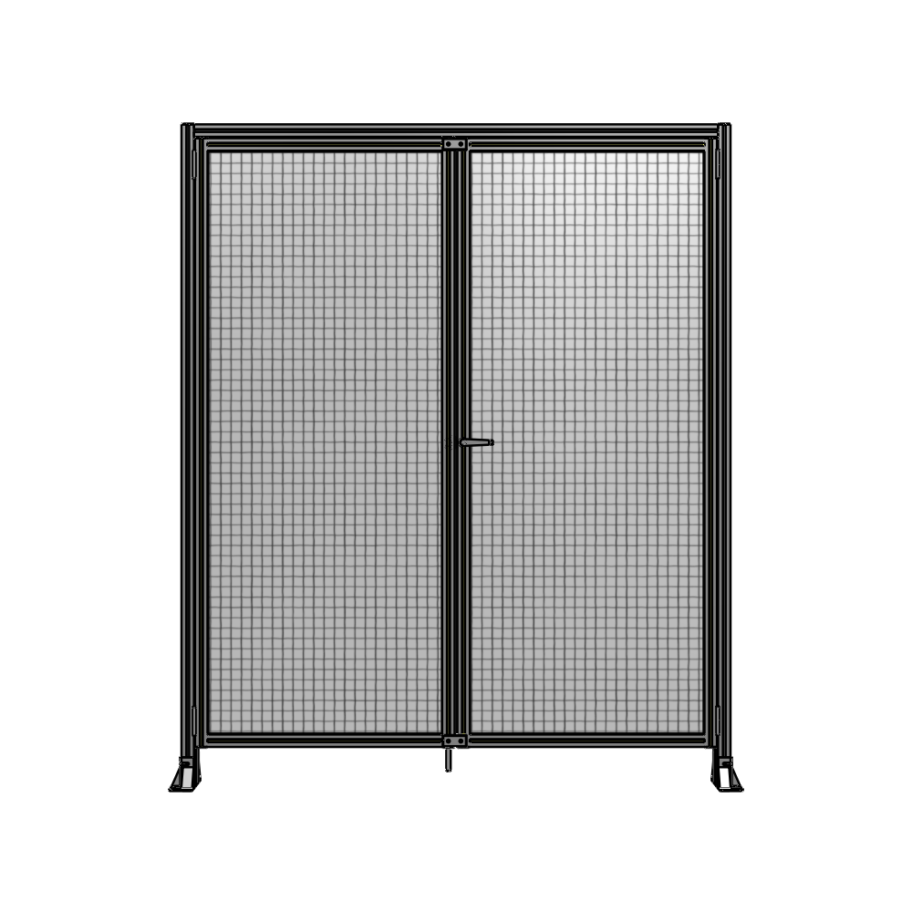 SINGLE PANEL, DOUBLE DOOR-FRAME W/ HEADER-HANDLE ON RIGHT 2400MM X 2000MM  1" MESH, AS A KIT