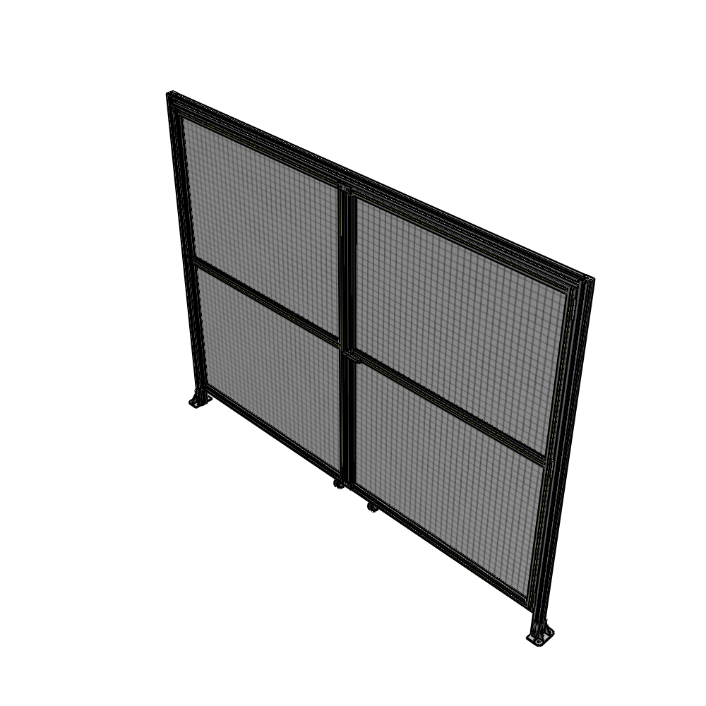 J5-2135-2800-0150-UYMTA DOUBLE PANEL, DOUBLE DOOR-WITH HEADER-HANDLE ON RIGHT 2135MM X 2800MM  1" MESH, ASSEMBLED