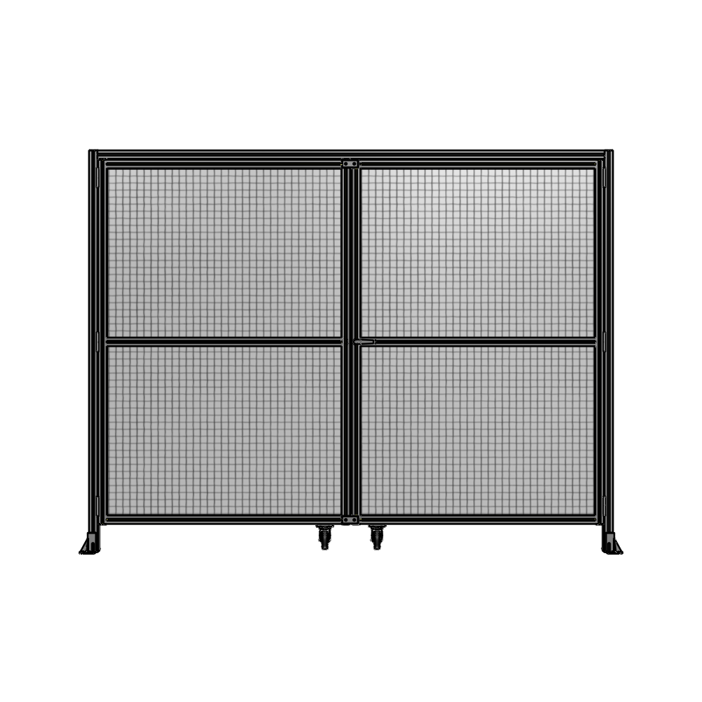 DOUBLE PANEL, DOUBLE DOOR-WITH HEADER-HANDLE ON RIGHT 2135MM X 2800MM  1" MESH, AS A KIT