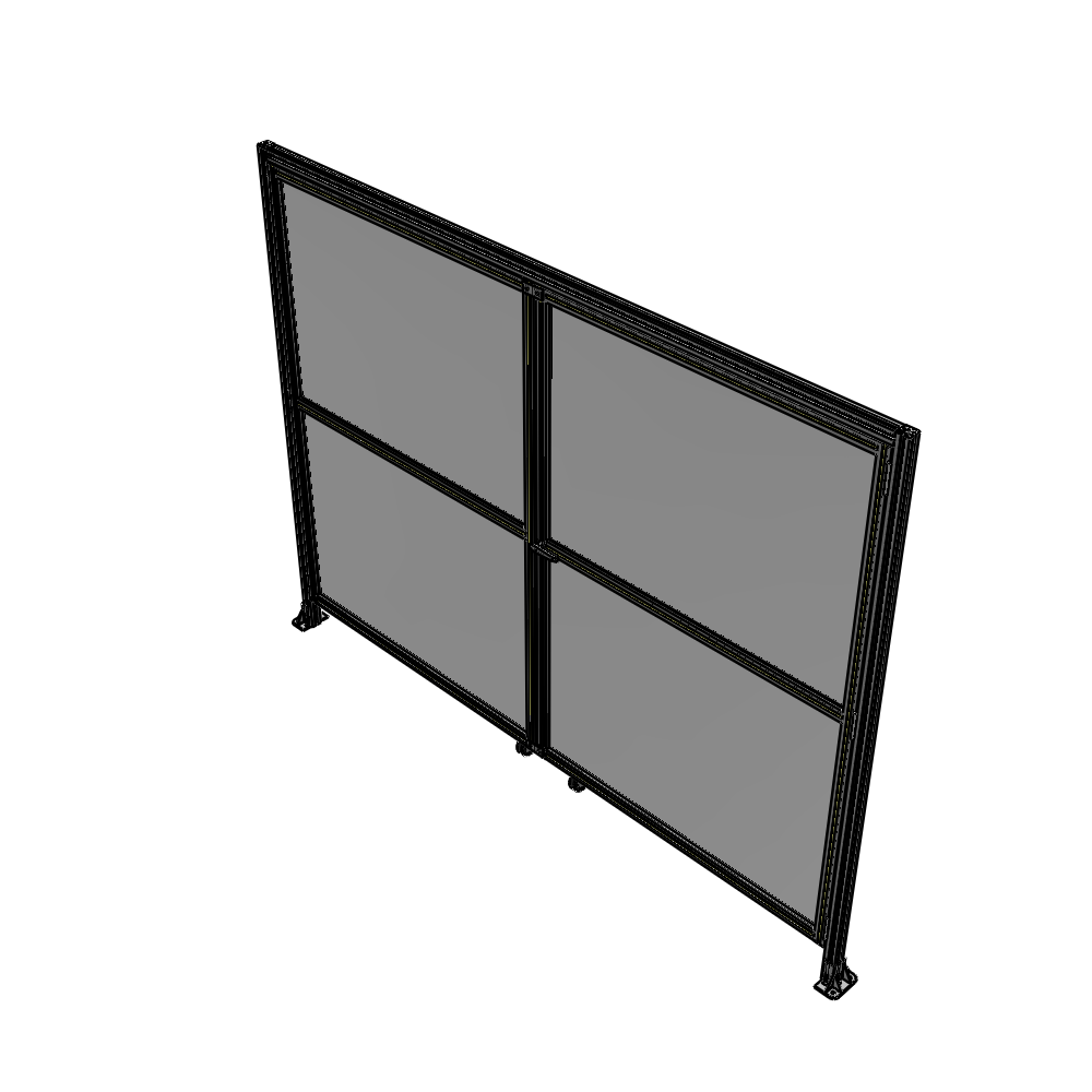 J5-2135-2800-0150-UYPTK DOUBLE PANEL, DOUBLE DOOR-WITH HEADER-HANDLE ON RIGHT 2135MM X 2800MM  1/4" POLYCARBONATE, AS A KIT