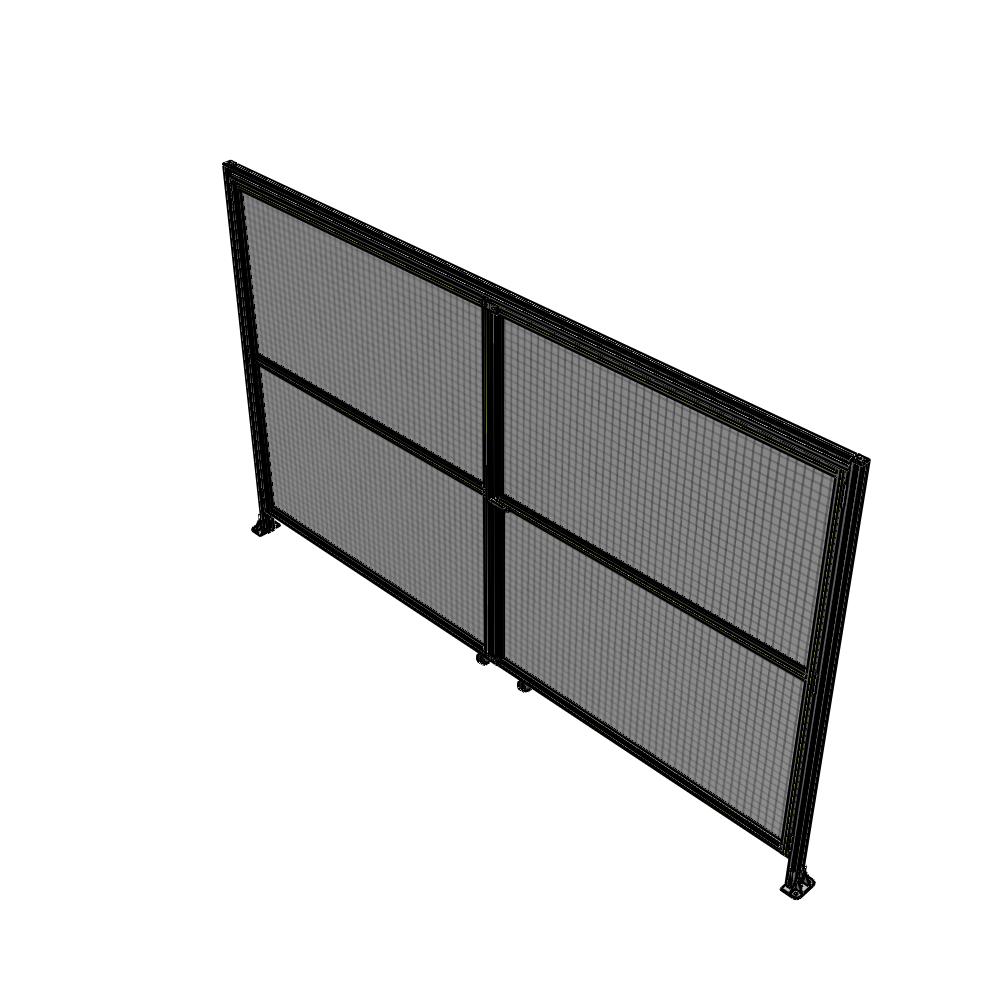 J5-2135-3600-0150-UYMTA DOUBLE PANEL, DOUBLE DOOR-WITH HEADER-HANDLE ON RIGHT 2135MM X 3600MM  1" MESH, ASSEMBLED