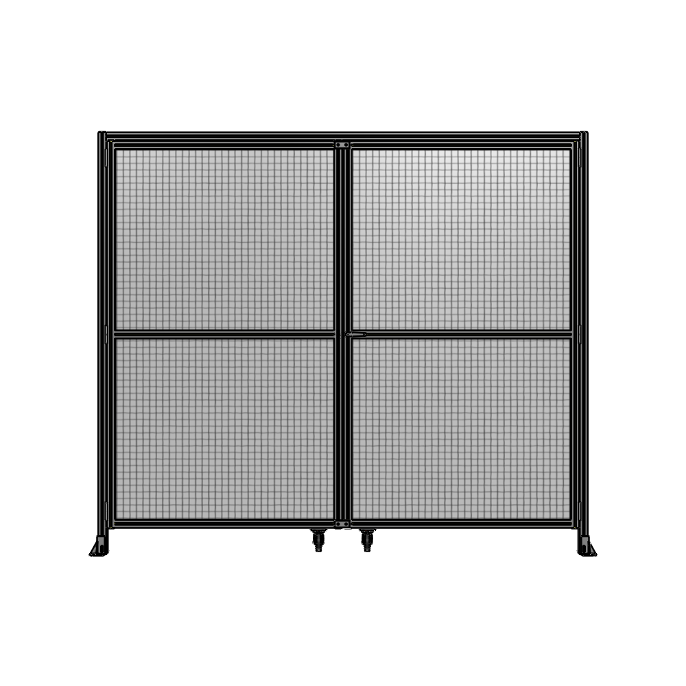 DOUBLE PANEL, DOUBLE DOOR-WITH HEADER-HANDLE ON RIGHT 2135MM X 2800MM  1" MESH, ASSEMBLED