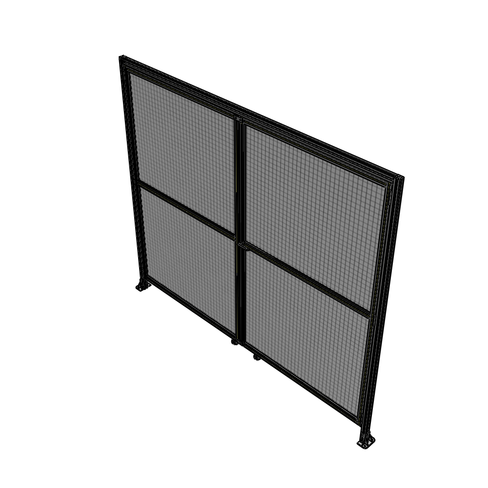 J5-2400-2800-0150-UYMTK DOUBLE PANEL, DOUBLE DOOR-WITH HEADER-HANDLE ON RIGHT 2135MM X 2800MM  1" MESH, AS A KIT
