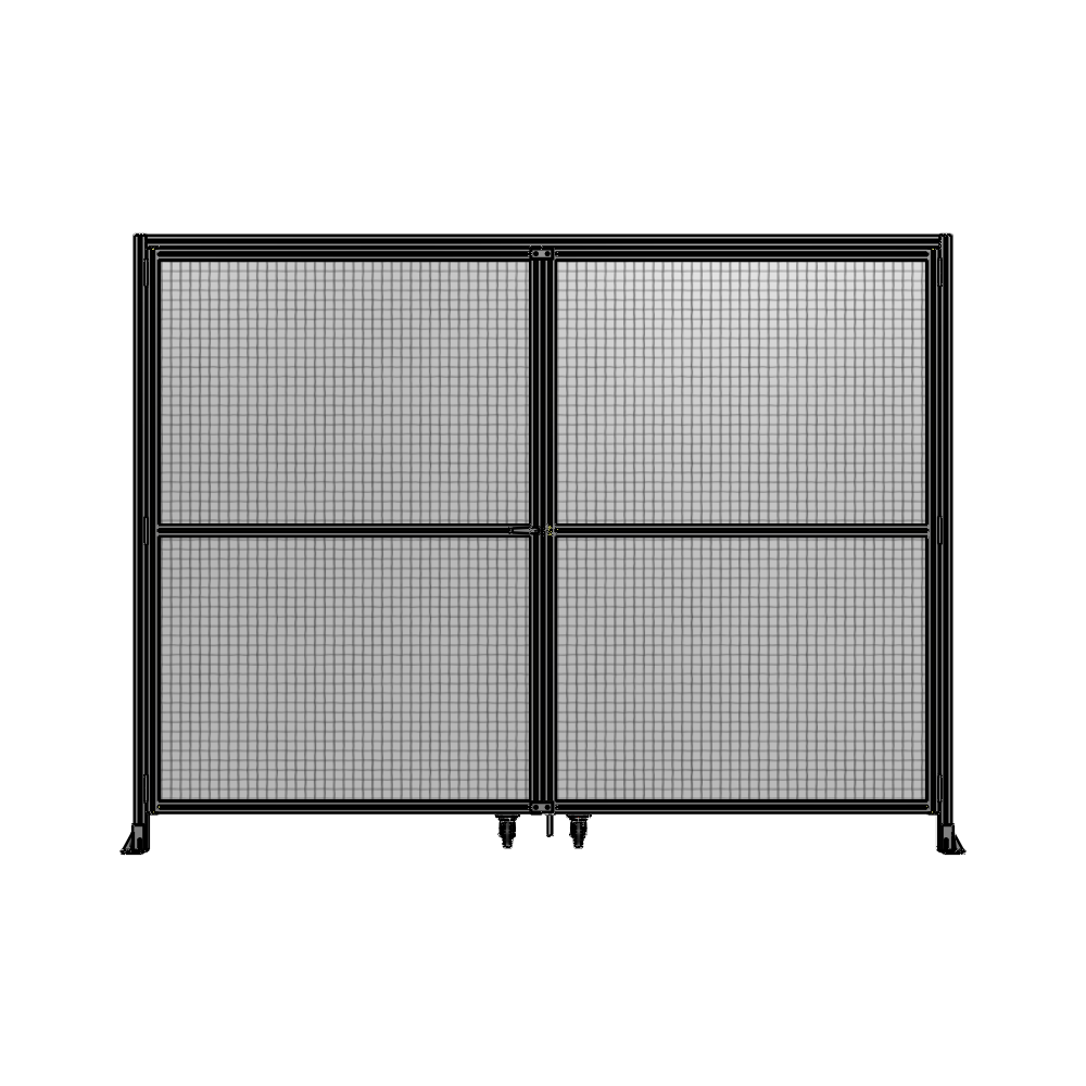 DOUBLE PANEL, DOUBLE DOOR-WITH HEADER-HANDLE ON LEFT 2135MM X 3200MM  1" MESH, AS A KIT