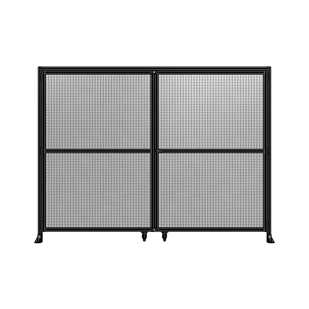 DOUBLE PANEL, DOUBLE DOOR-WITH HEADER-HANDLE ON RIGHT 2135MM X 3200MM  1" MESH, AS A KIT