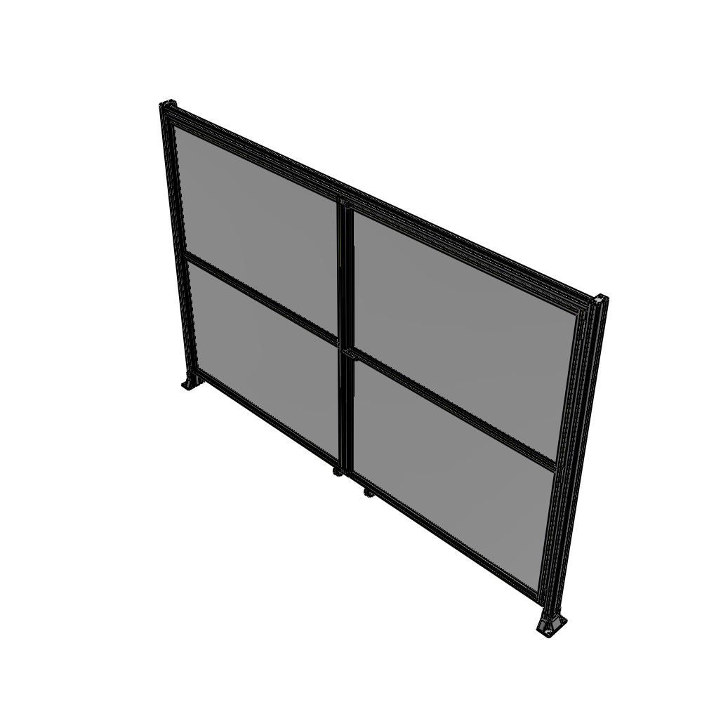 J7-2135-3200-0150-UYPTK DOUBLE PANEL, DOUBLE DOOR-FRAME W/ HEADER- HANDLE ON RIGHT 2135MM X 3200MM  1/4" POLYCARB, AS A KIT