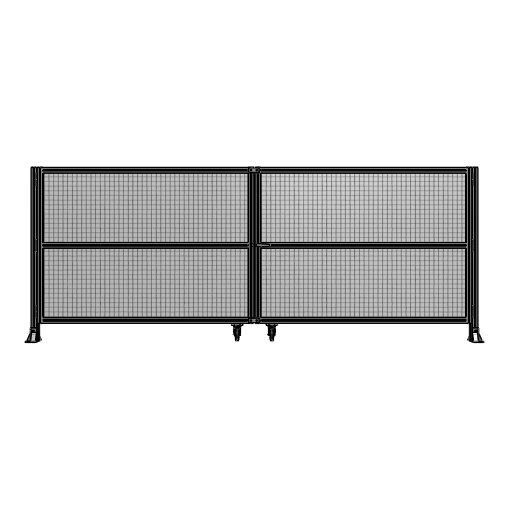 DOUBLE PANEL, DOUBLE DOOR-FRAME W/O HEADER-HANDLE RIGHT 1400MM X 3600MM  1" MESH, AS A KIT