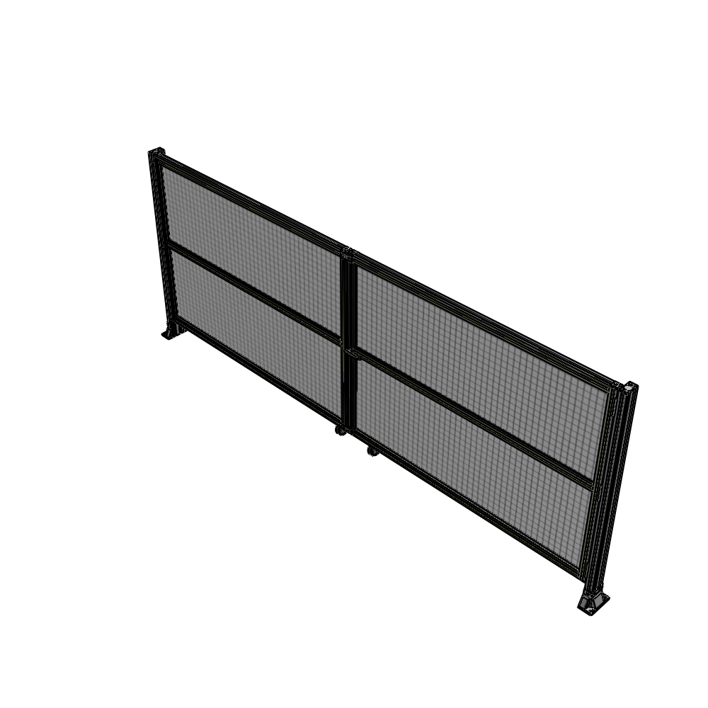J8-1400-3600-0150-UYMTK DOUBLE PANEL, DOUBLE DOOR-FRAME W/O HEADER-HANDLE RIGHT 1400MM X 3600MM  1" MESH, AS A KIT
