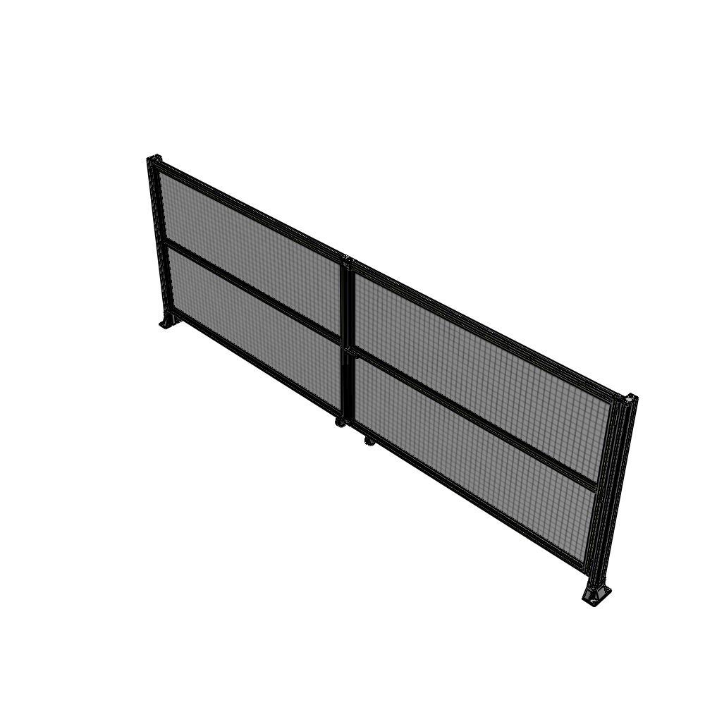 J8-1400-4000-0150-UYMTA DOUBLE PANEL, DOUBLE DOOR-FRAME W/O HEADER-HANDLE RIGHT 1400MM X 4000MM  1" MESH, ASSEMBLED