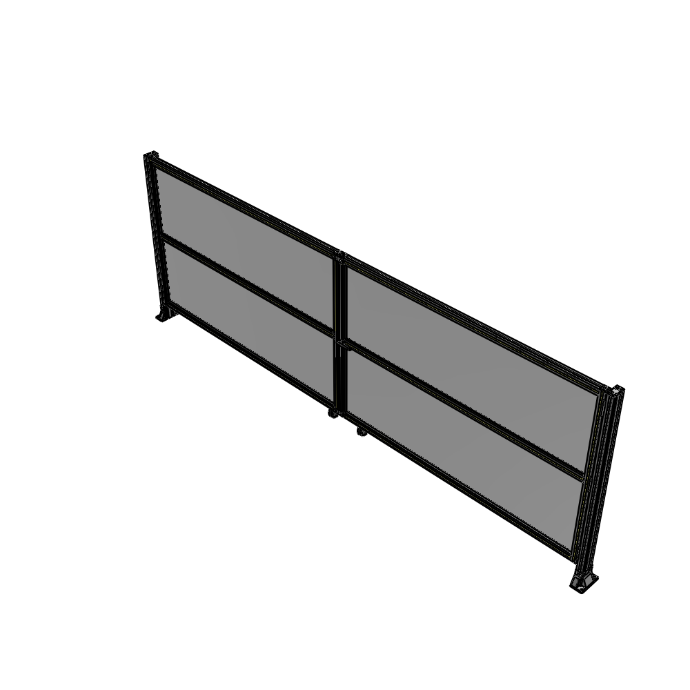 J8-1400-4000-0150-UYPTK DOUBLE PANEL, DOUBLE DOOR-FRAME W/O HEADER-HANDLE RIGHT 1400MM X 4000MM  1/4" POLYCARB, AS A KIT
