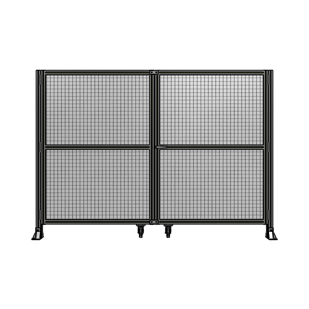 DOUBLE PANEL, DOUBLE DOOR-FRAME W/O HEADER-HANDLE RIGHT 1700MM X 2400MM  1" MESH, AS A KIT