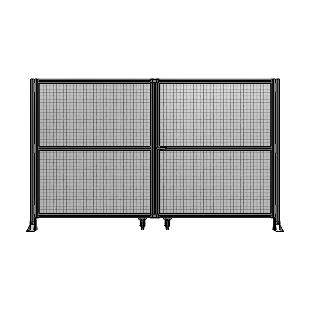 DOUBLE PANEL, DOUBLE DOOR-FRAME W/O HEADER-HANDLE RIGHT 1700MM X 2800MM  1" MESH, ASSEMBLED